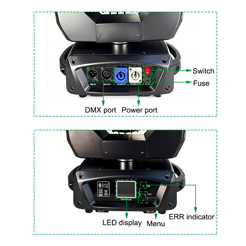 Igracelite 7x40W RGBW Bee Eye Moving Head Light, 3-in-1 Stage Light with 8W RGB Animation Laser & RGB Halo Ring, Pixel Control Zoom Wash Beam Professional DMX Lighting for DJ Nightclub Concert Event Stage