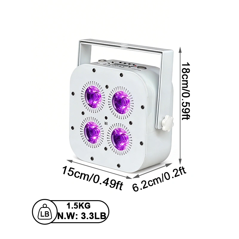 4x18W LED Battery Operated Light 5000mah