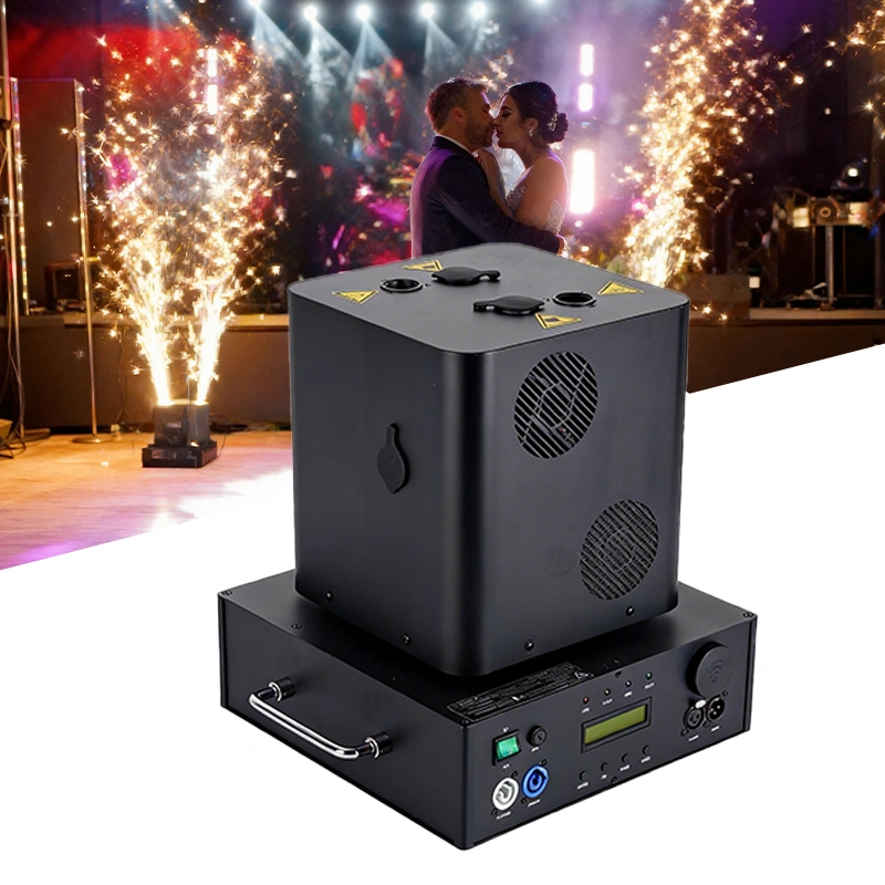 ジョージ・ライト「Full Cry」 Igracelite 1250W Dual Head Rotating Cold Spark Machine, 360° Spin