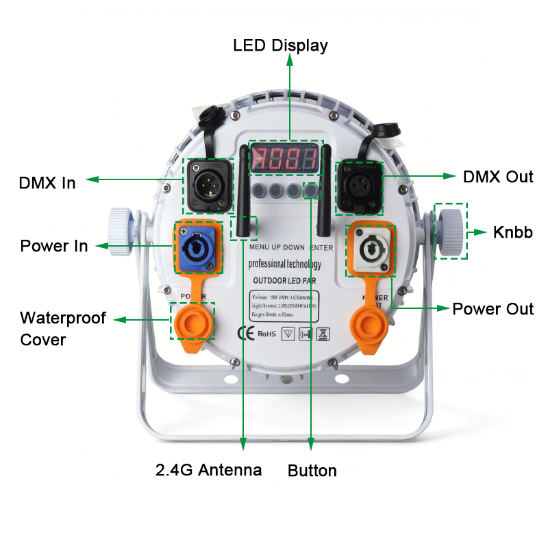 Igracelite 12*18W  6in1 IP65 battery led par light