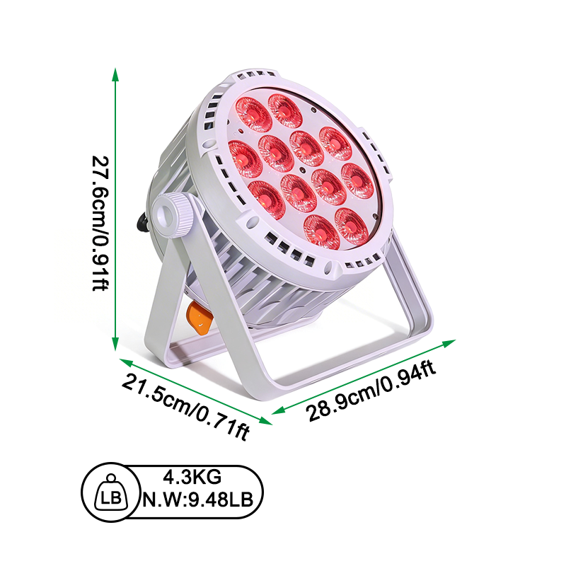 Igracelite 12*18W  6in1 IP65 battery led par light