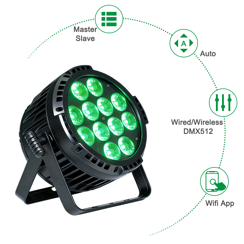Igracelite 12*18W  6in1 IP65 battery led par light