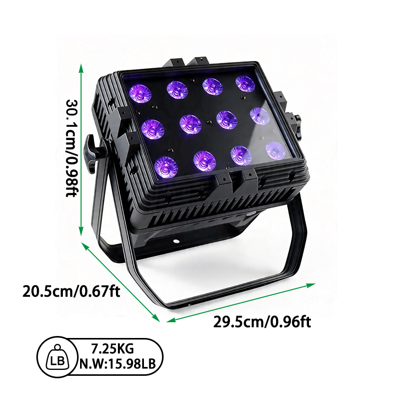 Igracelite 12*18W IP65 waterproof outdoor battery par light