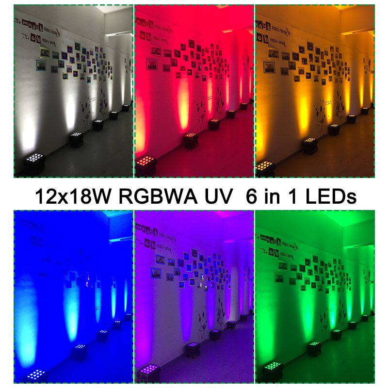 12*18W 6in1 IP65 waterproof outdoor wireless battery operated par light