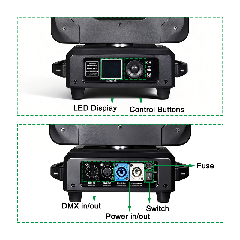 Igracelite 7x60W RGBW 4-in-1 LED Bee Eye Moving Head Light, 4°-60° Motorized Zoom, Single Point Pixel Mapping Control, Honeycomb Effect DMX Stage Lighting for DJ Disco Club Professional Events