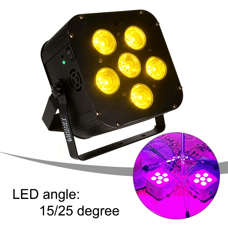 Igracelite 6*18W RGBWAUv 6in1 WiFi wireless DMX battery led par light