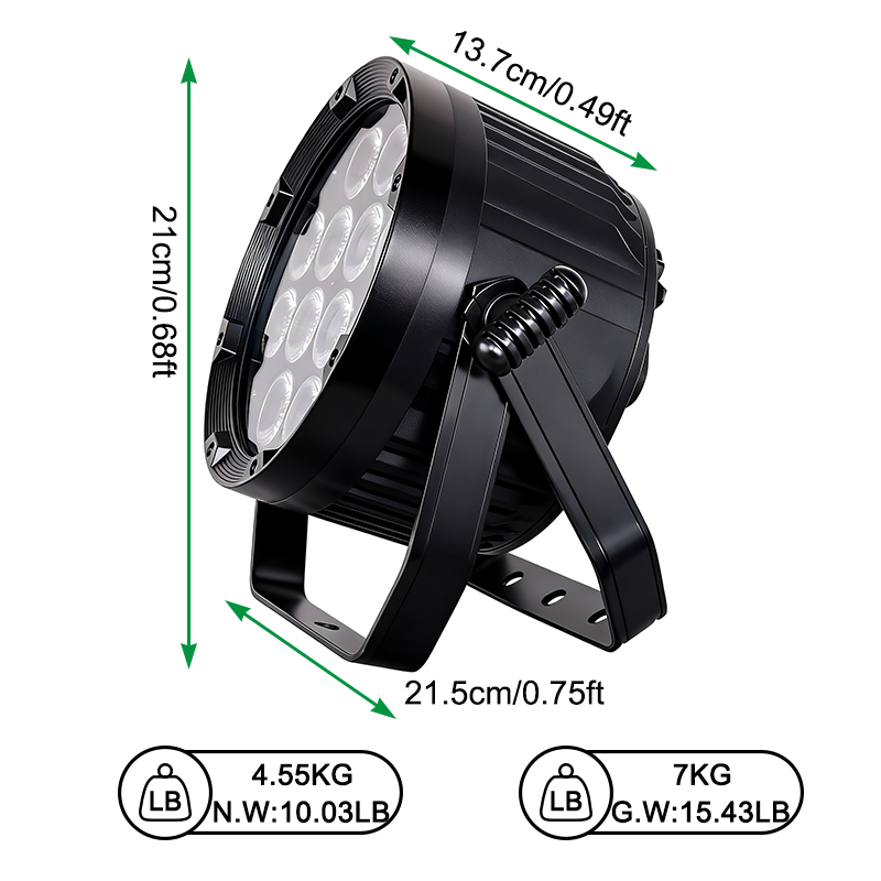 Igracelite  Wireless DMX Battery Outdoor Rgbw LED Par Can Stage Lights