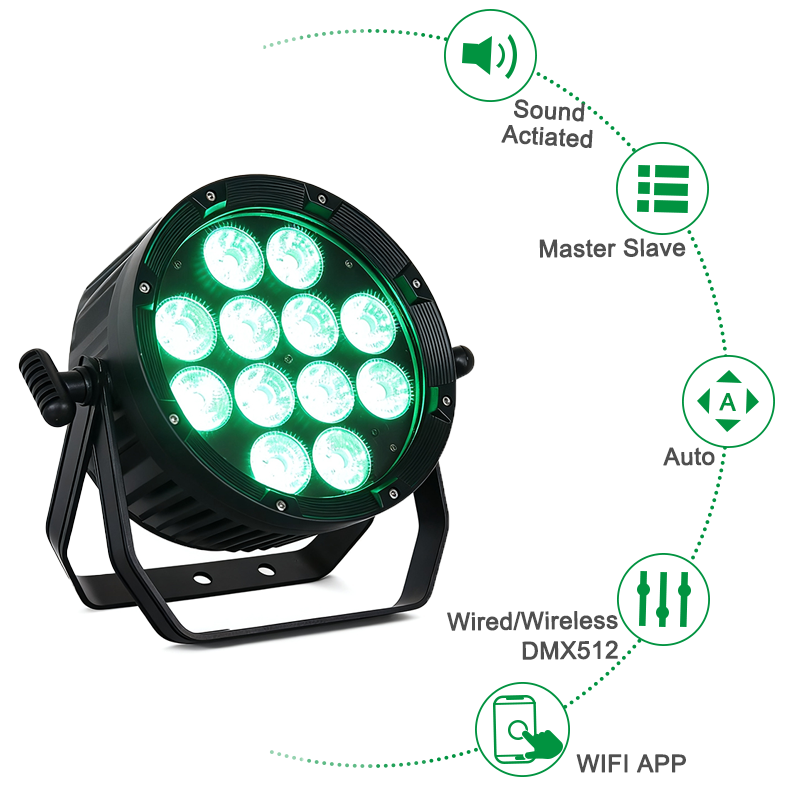 Igracelite  Wireless DMX Battery Outdoor Rgbw LED Par Can Stage Lights