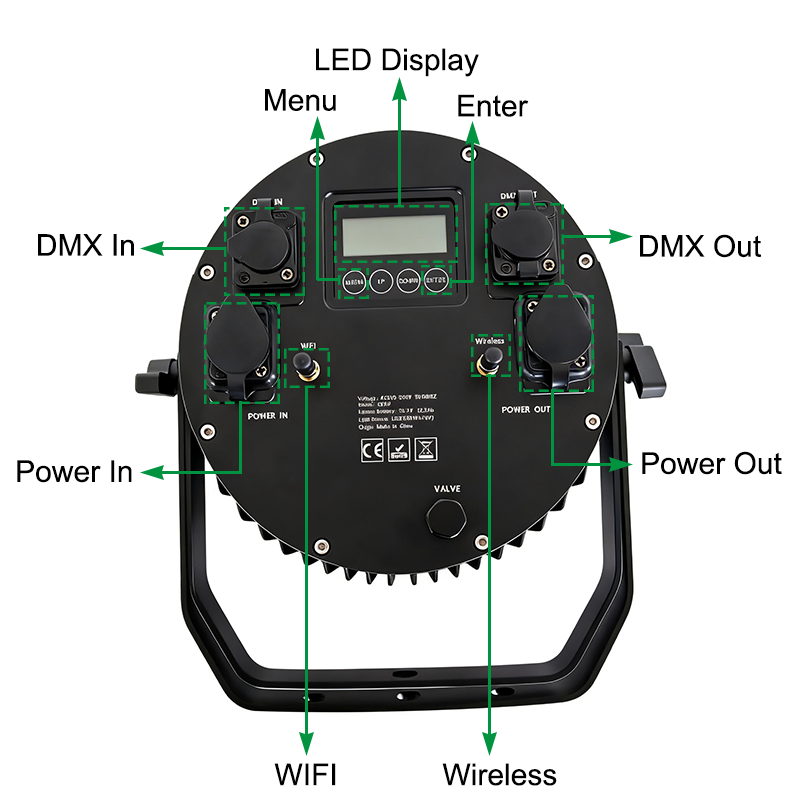 Igracelite Innov Wireless DMX Battery IP65 Touch Aluminum Housing Par Light