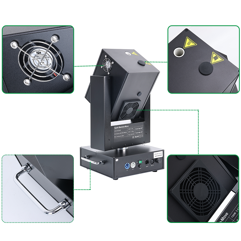 Igracelite 750W Moving Head Cold Spark Machines