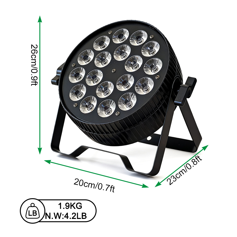 Igracelite 18*18W 4in1/5in1/6in1 RGBW/RGBWA/RGBWAUv LED Par Can