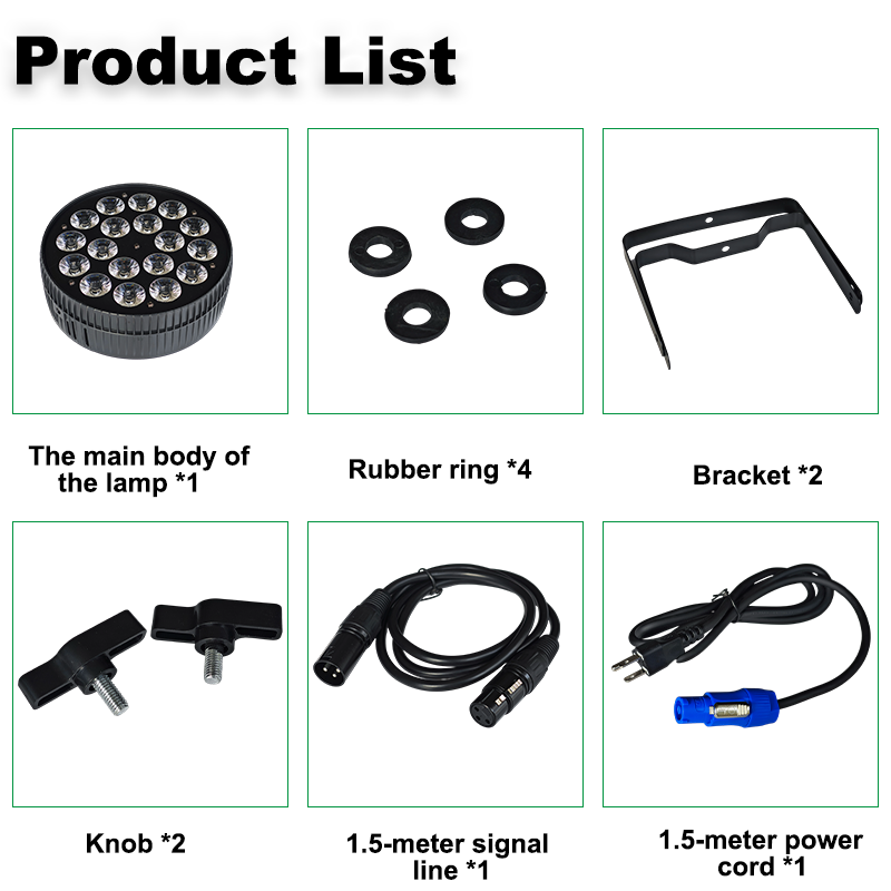 Igracelite 18*18W 4in1/5in1/6in1 RGBW/RGBWA/RGBWAUv LED Par Can