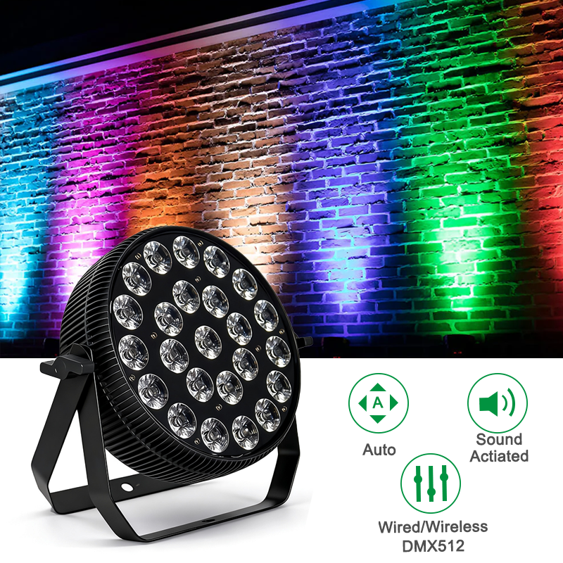 Igracelite 24x18w RGBWAUV 6in1 LED Par Can Slim Smart LED Stage Uplight