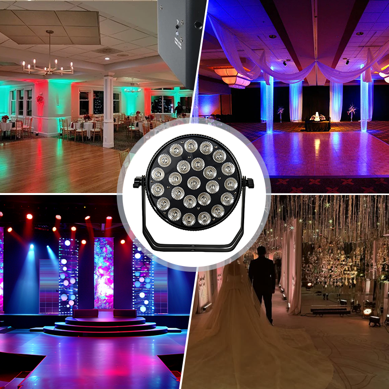 Igracelite 24x18w RGBWAUV 6in1 LED Par Can Slim Smart LED Stage Uplight
