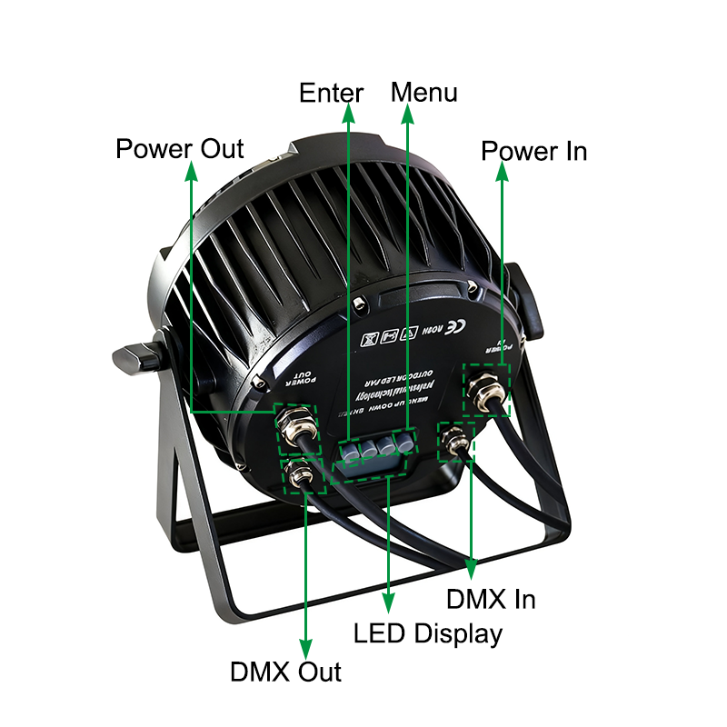 Igracelite 12*18W 6in1 rgbwauv waterproof led par light
