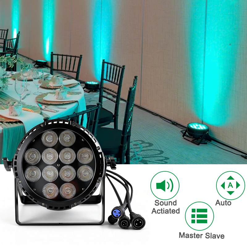 12*18W 6in1 rgbwauv waterproof led par light