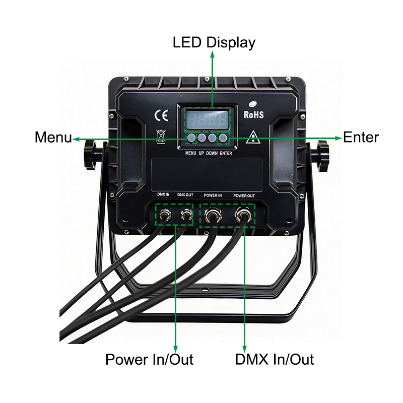 Igracelite 20x18w RGBWAUV DMX512 Rainproof IP65 Square Par Light