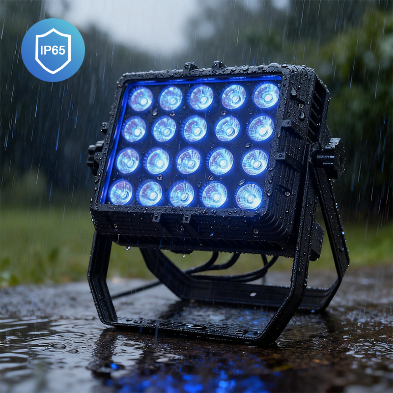 Igracelite 20x18w RGBWAUV DMX512 Rainproof IP65 Square Par Light