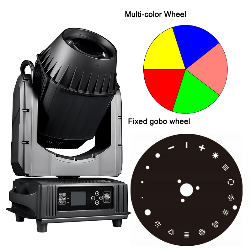 Igracelite IP66 Waterproof 580W LED Moving Head Light - CMY Color Mixing + CTO, 400W LED Module 2° Super Sharp Beam, Professional Outdoor Stage Lighting for Concerts, Events, and Clubs