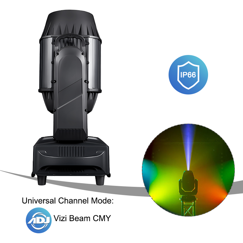 Igracelite IP66 Waterproof 580W LED Moving Head Light - CMY Color Mixing + CTO, 400W LED Module 2° Super Sharp Beam, Professional Outdoor Stage Lighting for Concerts, Events, and Clubs