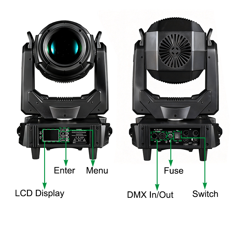 Igracelite Mega Pointe 470W LED Moving Head Light CMY BSW 3in1 Beam Spot Wash Stage Lighting, 400W LED Module 2°-35° Motorized Zoom DMX512 Professional Lighting for Concert Disco Wedding Nightclub Events