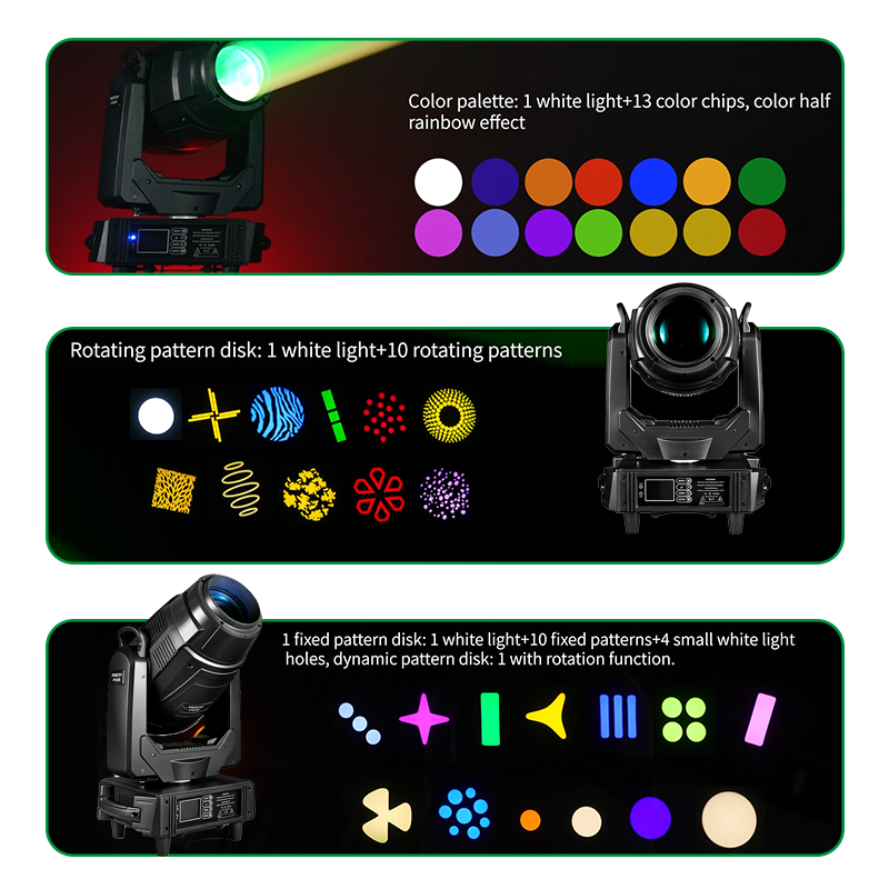 Igracelite Mega Pointe 470W LED Moving Head Light CMY BSW 3in1 Beam Spot Wash Stage Lighting, 400W LED Module 2°-35° Motorized Zoom DMX512 Professional Lighting for Concert Disco Wedding Nightclub Events