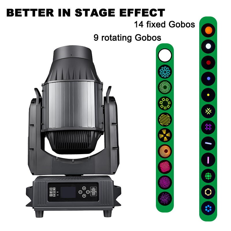 Igracelite IP66 LED Moving Head 580W BSW 3-in-1 CMY Color Mixing Stage Light, 400W LED Module 2°-35° Motorized Zoom Waterproof Outdoor Light for Professional Concerts & DJ Events DMX512 RDM