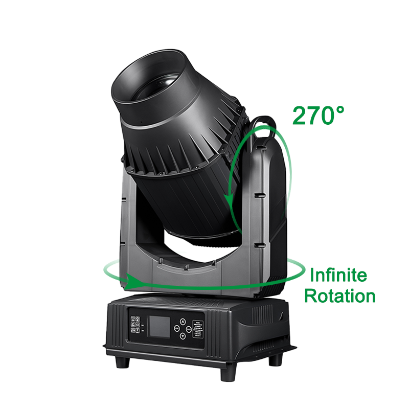 Igracelite IP66 LED Moving Head 580W BSW 3-in-1 CMY Color Mixing Stage Light, 400W LED Module 2°-35° Motorized Zoom Waterproof Outdoor Light for Professional Concerts & DJ Events DMX512 RDM