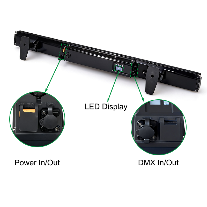 Igracelite IP65 Pixel LED Bar 18x10W RGBW 4-in-1 LED Stage Light, 18-Segment Individual Control, Fanless Silent Outdoor Wall Washer, DMX RDM Support, 103cm 3.4ft Linear Bar for Concerts & Events