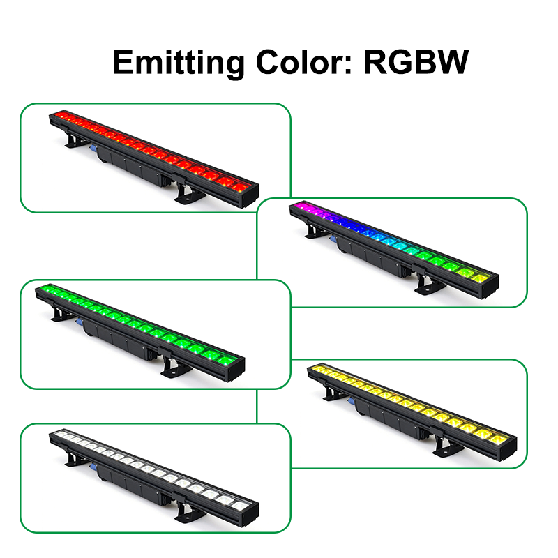 Igracelite IP65 Pixel LED Bar 18x10W RGBW 4-in-1 LED Stage Light, 18-Segment Individual Control, Fanless Silent Outdoor Wall Washer, DMX RDM Support, 103cm 3.4ft Linear Bar for Concerts & Events