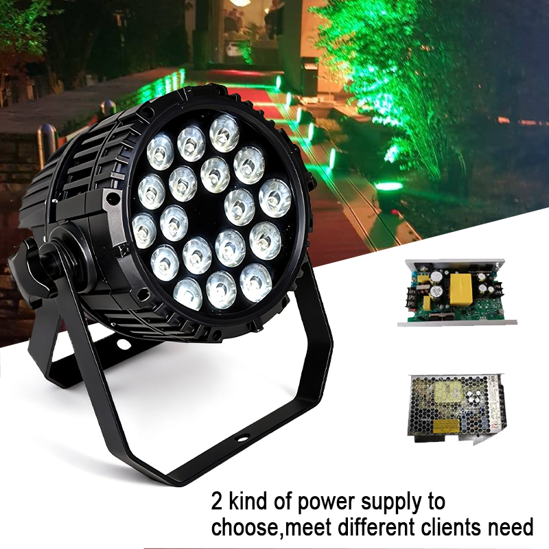 Igracelite 18x8W RGBW 4in1 Waterproof LED Par Light, IP65 Outdoor Stage Lighting with DMX512 Control, 25° Beam Angle for DJ, Nightclub, Wedding, and Event Show - Die-Cast Aluminum Housing