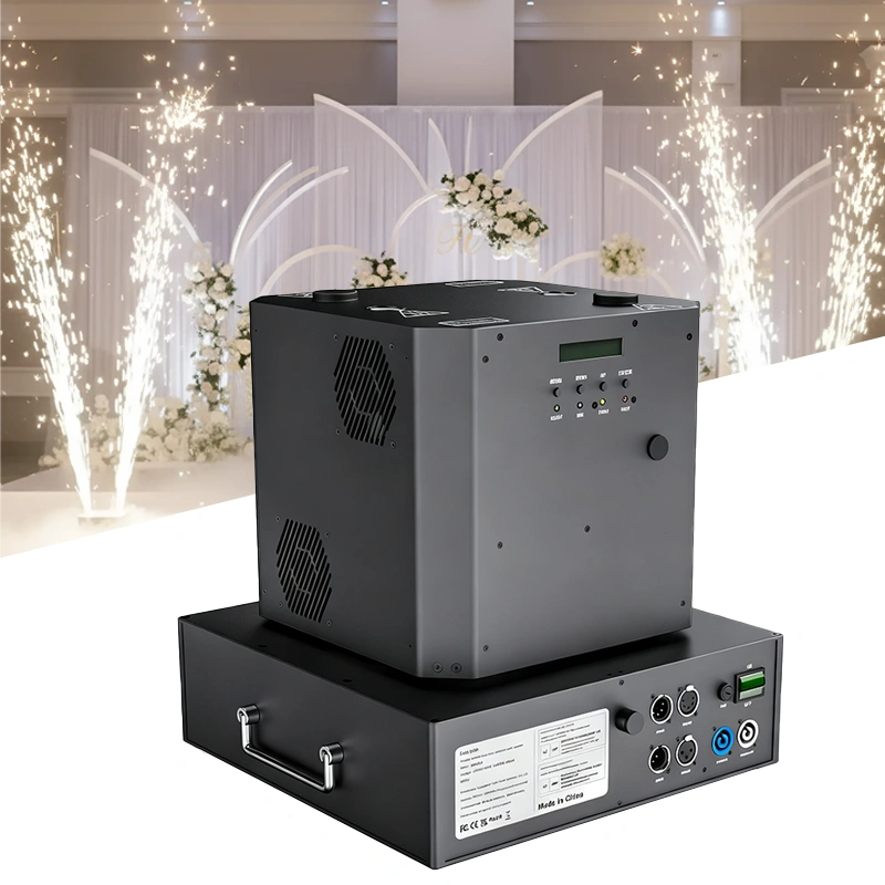 Dual Nozzel 360 degree infinite rotation moving head Cold Spark