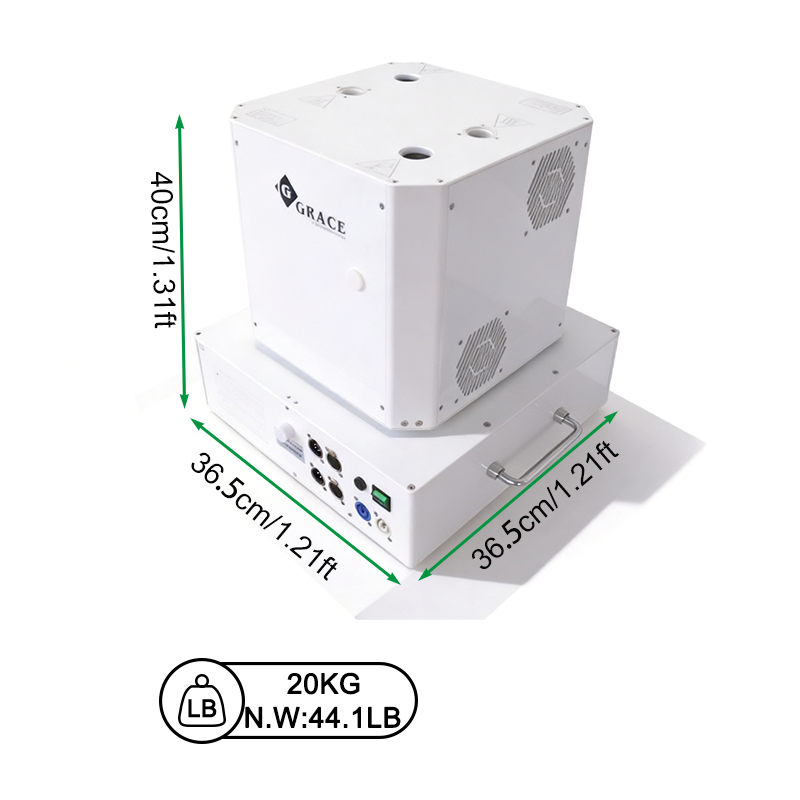 Igracelite Dual Nozzel 360 Degree Infinite Rotation Moving Head Cold Spark Machine