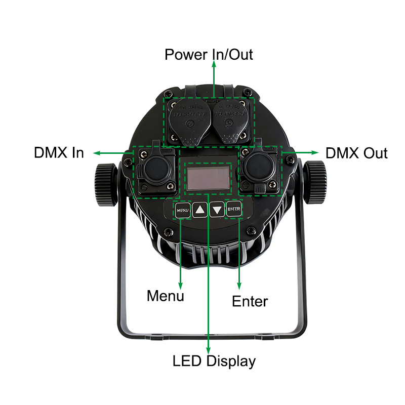 Igracelite Igracelite 7x12W RGBW LED Par Can IP65 Waterproof Stage Light 90W DMX512 Wash Light for Outdoor Wedding Disco Party Bar Stage Lighting, High CRI 95