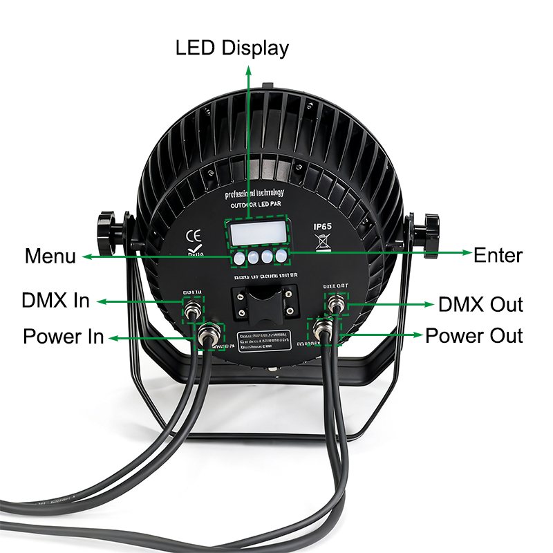 Igracelite Outdoor Waterproof 18*4in1 RGBW LED Par Lights Stage