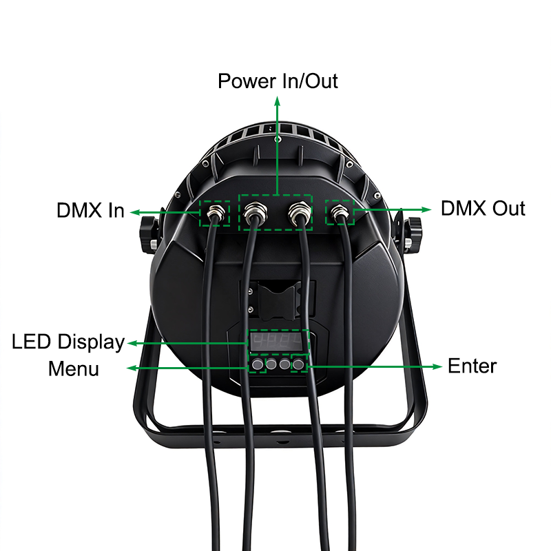 Igracelite 18*18W IP65 Waterproof RGBWAUv 4in1/6in1 Zoom Par Light