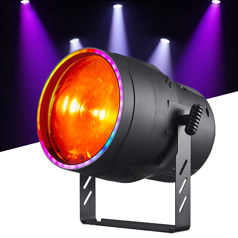 Igracelite 250w COB Zoom Par Light, RGBW LED Wash Light with CTO Color Tuning, for Stage Lighting, Disco, Wedding, Party, and Holiday Events