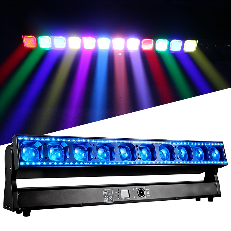 Igracelite 800W 10x60W RGB LED Moving Head Matrix Beam Wash Zoom Stage Light DMX512 RDM Professional Moving Head Light for Disco DJ Nightclub Event Party