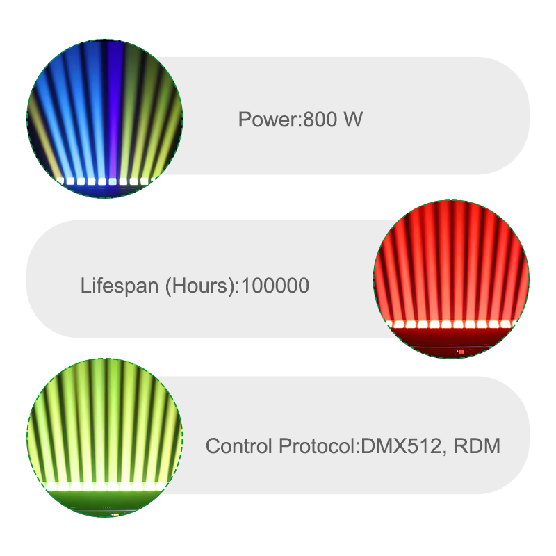 Igracelite 800W 10x60W RGB LED Moving Head Matrix Beam Wash Zoom Stage Light DMX512 RDM Professional Moving Head Light for Disco DJ Nightclub Event Party