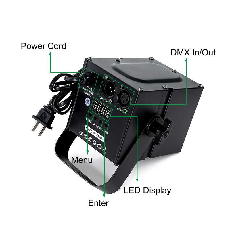 Igracelite 40W RGBW 4-in-1 LED Stage Light Mini Spotlight with Pixel Control DMX512 RDM, High-Speed Strobe & Beam Effect for Professional DJ Disco Party Events