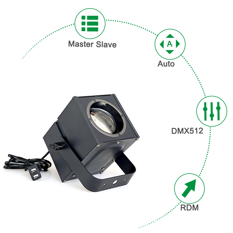 Igracelite 40W RGBW 4-in-1 LED Stage Light Mini Spotlight with Pixel Control DMX512 RDM, High-Speed Strobe & Beam Effect for Professional DJ Disco Party Events