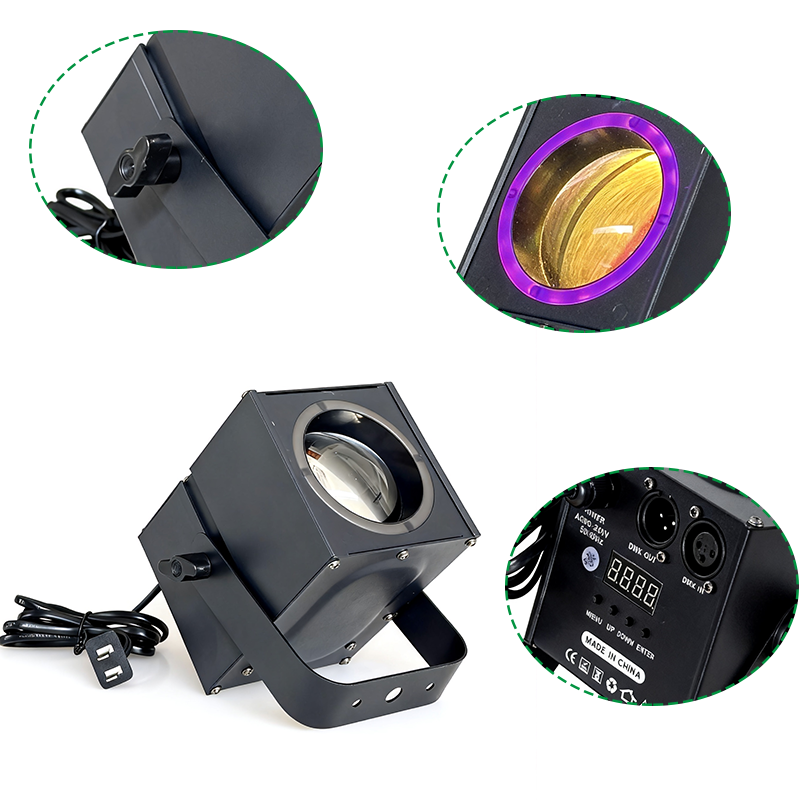 Igracelite 40W RGBW 4-in-1 LED Stage Light Mini Spotlight with Pixel Control DMX512 RDM, High-Speed Strobe & Beam Effect for Professional DJ Disco Party Events
