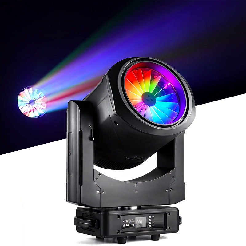 Igracelite 4x60W RGBW 4in1 LED Moving Head Lights with 3°-35° Zoom Beam Frost, Individual Pixel Control DMX512 Professional Stage Lighting for Concerts Festivals DJ Events