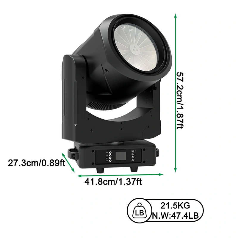 Igracelite 4x60W RGBW 4in1 LED Moving Head Lights with 3°-35° Zoom