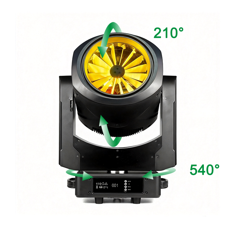 Igracelite 4x60W RGBW 4in1 LED Moving Head Lights with 3°-35° Zoom Beam Frost, Individual Pixel Control DMX512 Professional Stage Lighting for Concerts Festivals DJ Events