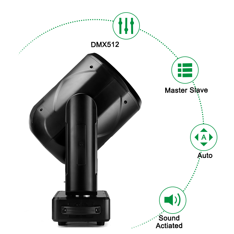 Igracelite 4x60W RGBW 4in1 LED Moving Head Lights with 3°-35° Zoom Beam Frost, Individual Pixel Control DMX512 Professional Stage Lighting for Concerts Festivals DJ Events
