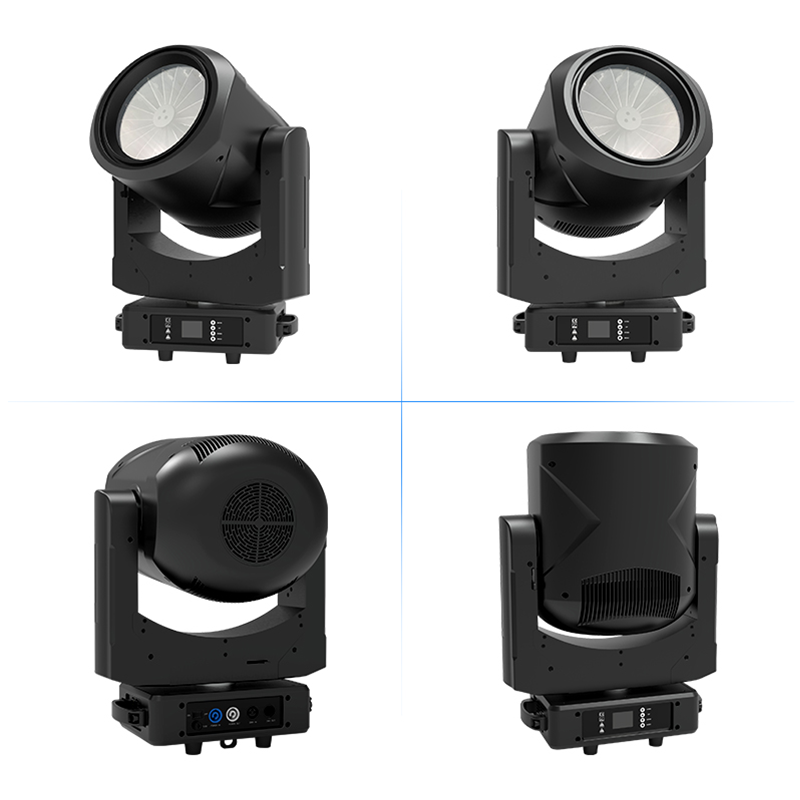 Igracelite 4x60W RGBW 4in1 LED Moving Head Lights with 3°-35° Zoom Beam Frost, Individual Pixel Control DMX512 Professional Stage Lighting for Concerts Festivals DJ Events