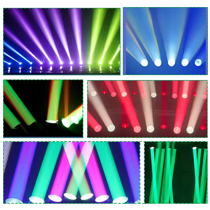 Igracelite 5-Head 80W LED Moving Head Beam Light, 500W RGBW Stage Lighting Bar with Auxiliary LED, DMX512 RDM Professional DJ Disco Club Event Light