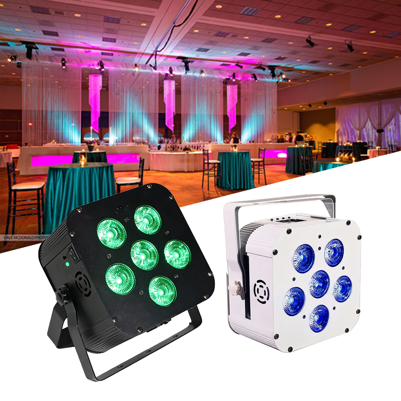 Igracelite 10-Pack Battery LED Par Stage Lights 6x18W RGBWA+UV 6in1 Wireless DMX Uplighting with Flight Case for Wedding DJ Club Events