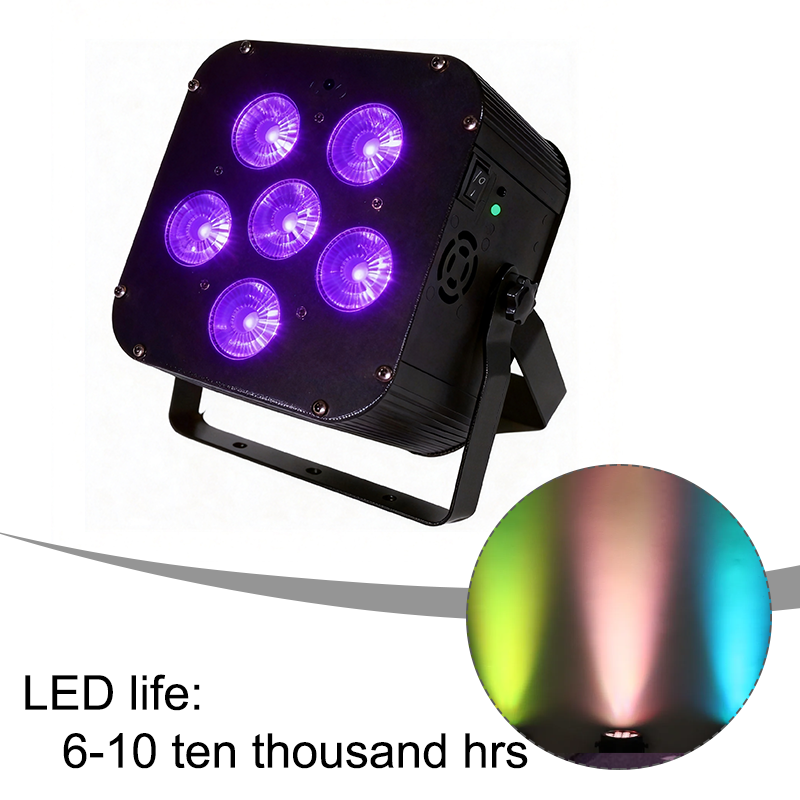 Igracelite 10-Pack Battery LED Par Stage Lights 6x18W RGBWA+UV 6in1 Wireless DMX Uplighting with Flight Case for Wedding DJ Club Events